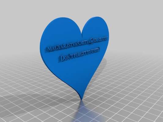 3D_Heart_and_Text_Customizable | 3d print model