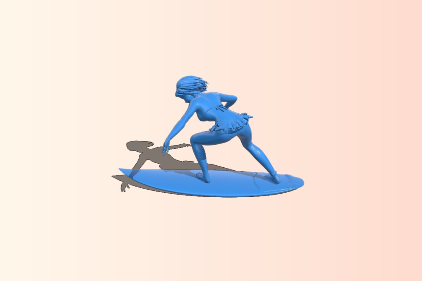 Surfing girl