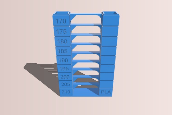 Temperature tower for PLA | 3d print model