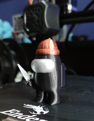 Among Us - Crewmate w_ Knife | 3d print model