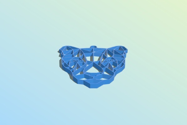Tête de panthère géométrique - Geometric panther head | 3d print model