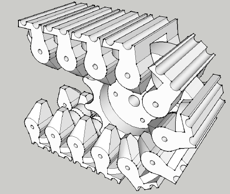 Cadena oruga para tractor | 3d print model
