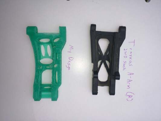 Traxxas Slash 2WD Part 2555 Modified Rear Suspension Arms | 3d print model