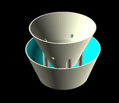 Small Plant Pot with Water container