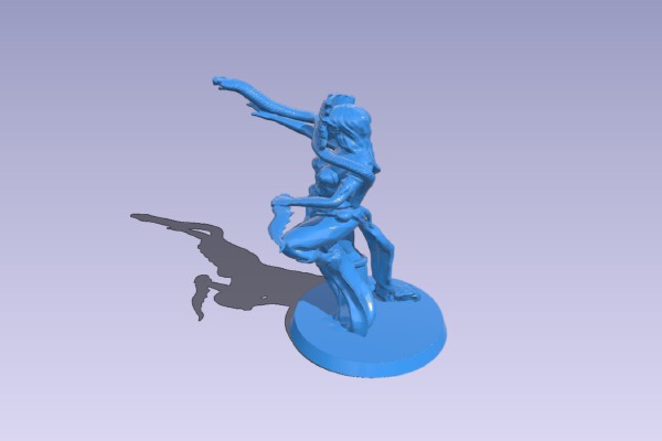 Worldhammer_Chaos_snake_cult_priestess | 3d print model