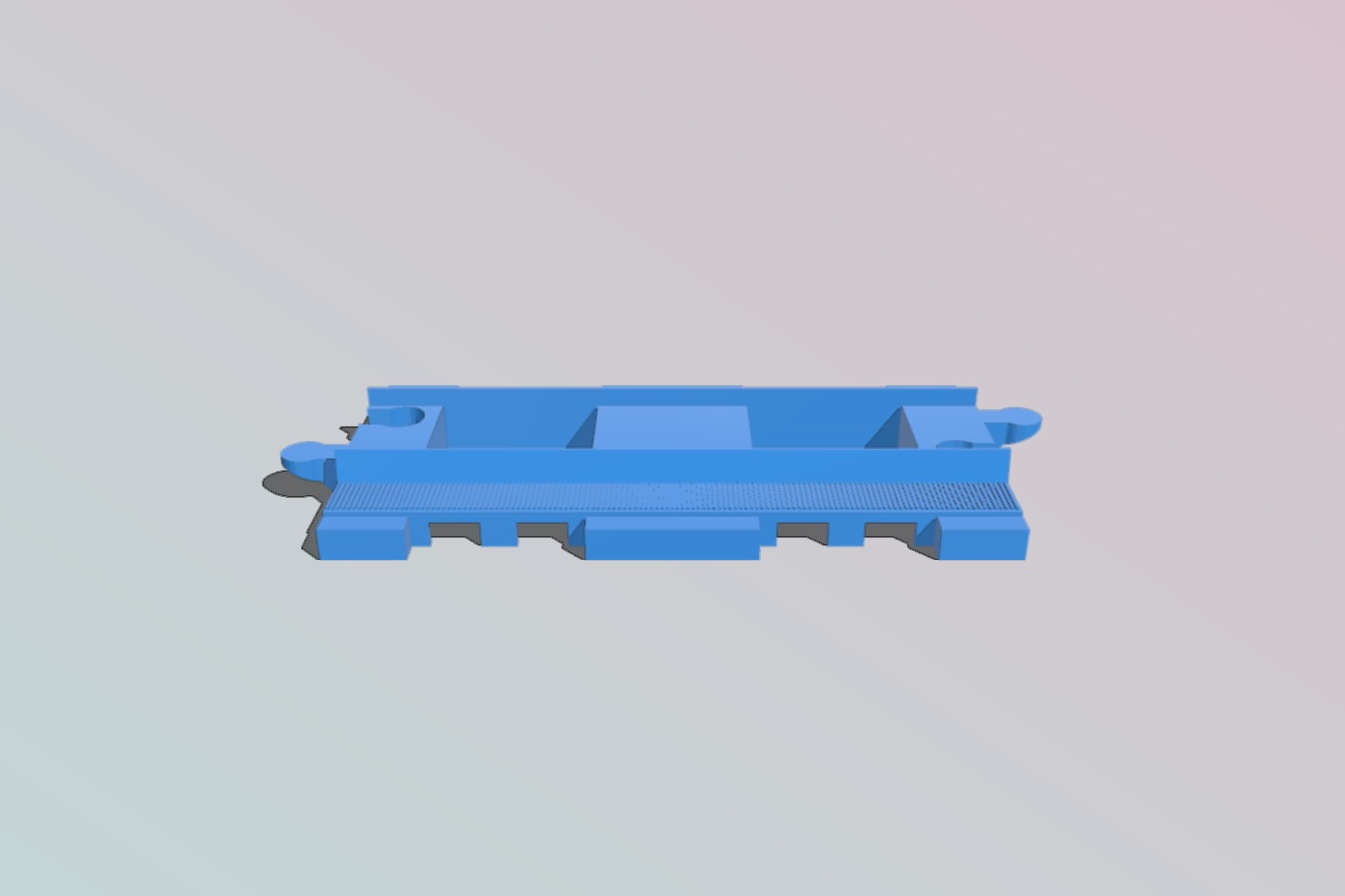 Duplo straight train track rails.