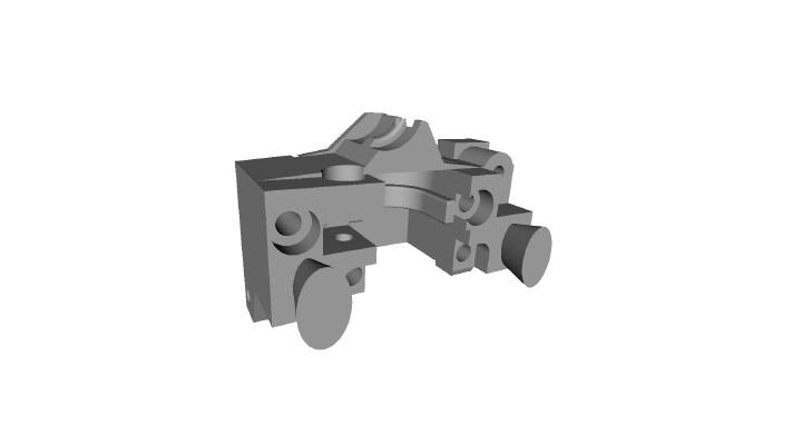 Solidoodle Jigsaw Extruder Replacement w_ Fan Shroud and Receiver - MK5 Compatible for Hexagon and Other Hotends. | 3d print model