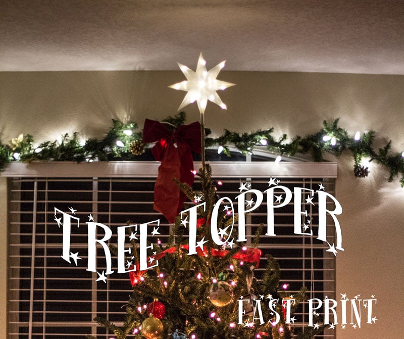 Christmas Tree Star Topper Fast Print