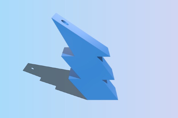 Cloud and Thunder magnet key holder | 3d print model