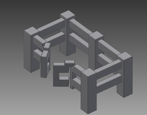 Minecraft Fence Build kit | 3d print model