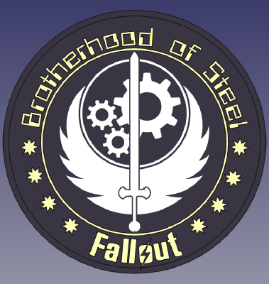 Brotherhood of Steel - Medalllion | 3d print model