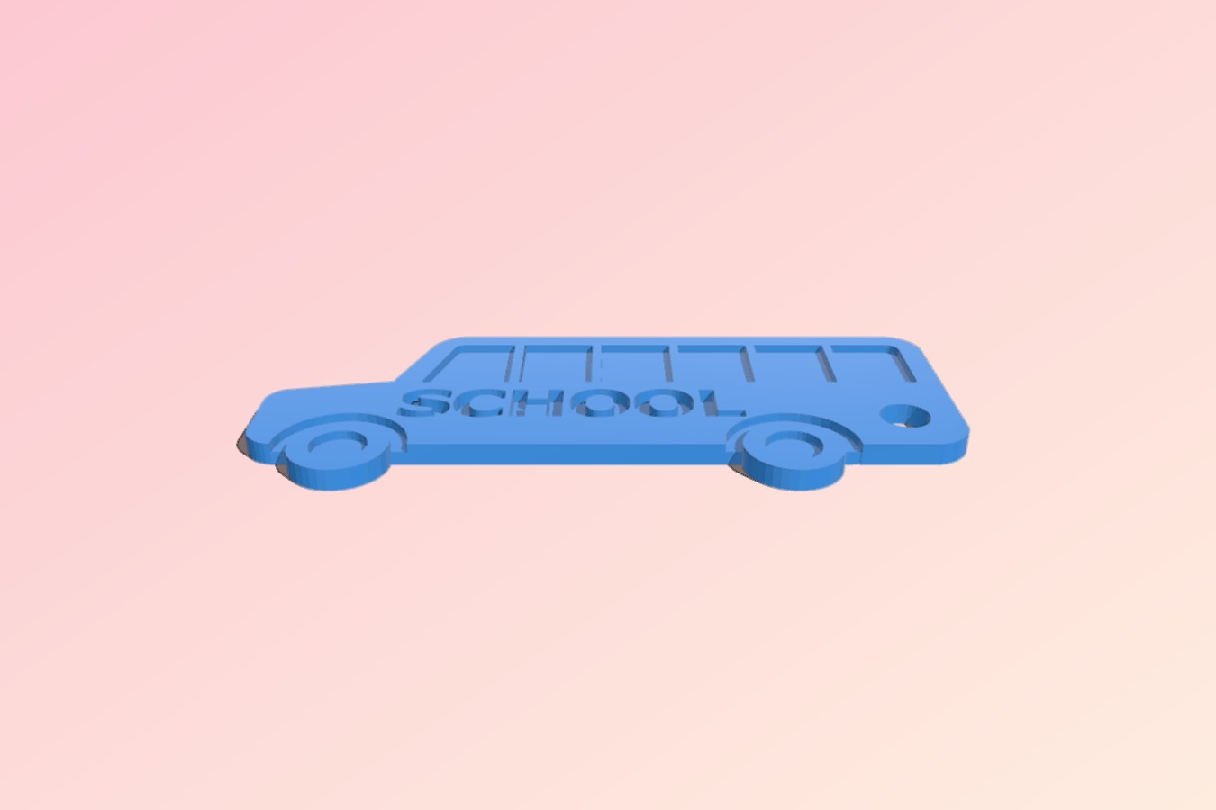 School bus keychain