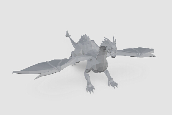Dragon spread its wings | 3d print model