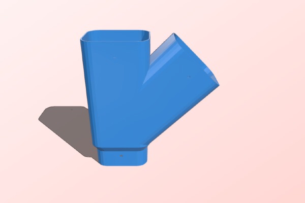 Customizable Gutter Downspout "T" Junction | 3d print model