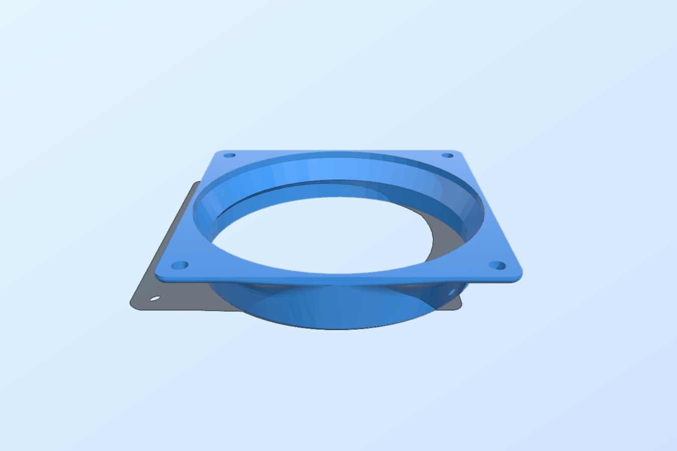 110mm sewage pipe to 120mm pc fan adapter