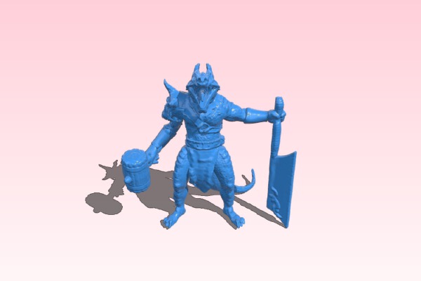 Dragonborn Barbarian | 3d print model