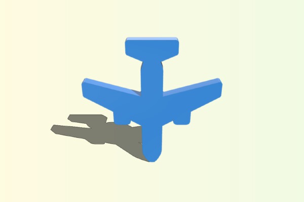 Mini Plane Map Pin | 3d print model