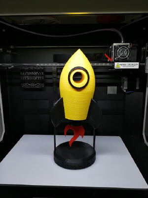 Yellow Rocket (El Cohete Amarillo Logo) | 3d print model