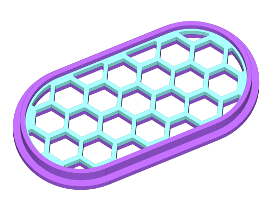 Ventilation Grill 100x50mm (4x2") | 3d print model