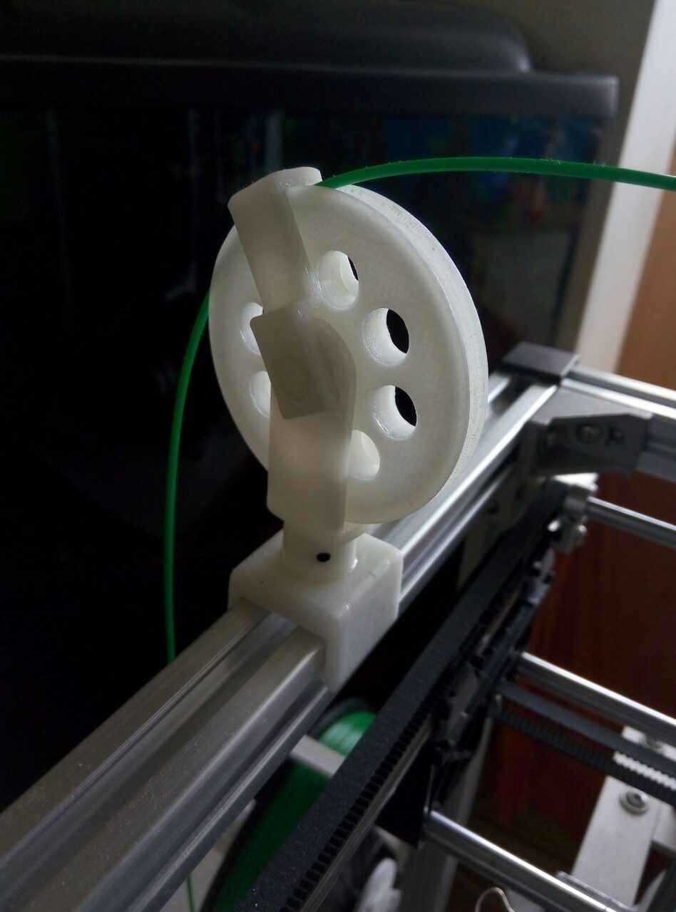 Roller-weathervane guide filament