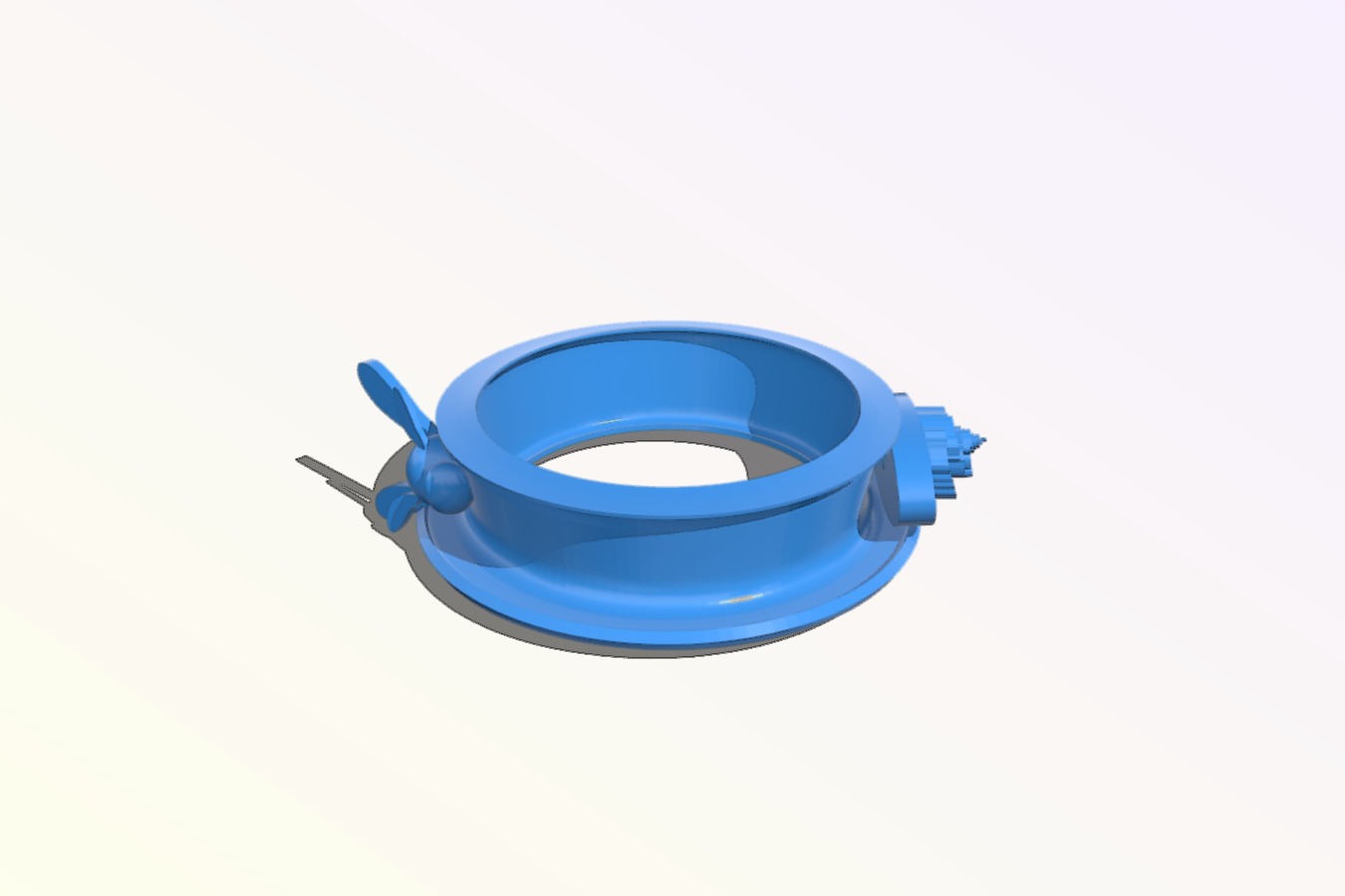Seal ring with rose and dragonfly