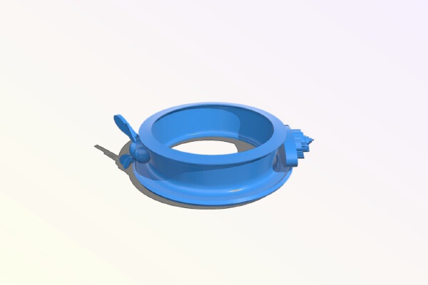Seal ring with rose and dragonfly | 3d print model