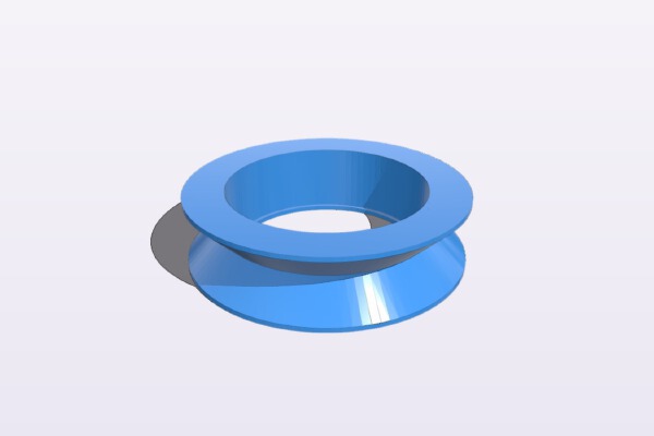 v groove for 608 bearings | 3d print model
