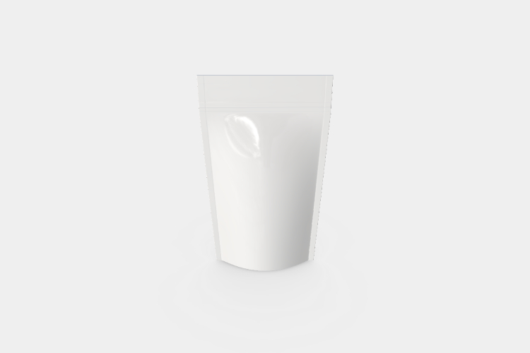 White Stand Up Pouch Bag Mockup