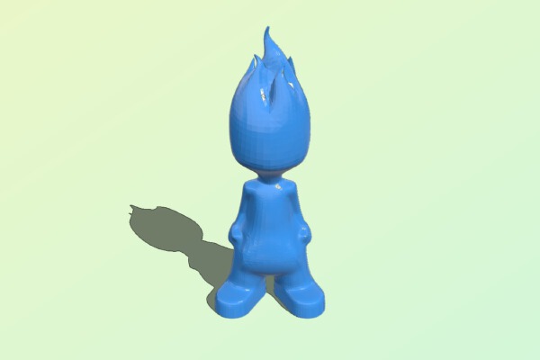 Blu On Fire | 3d print model