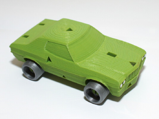 3DRacers Muscle Car With Spinning Wheels | 3d print model