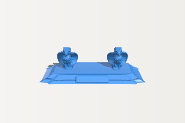 Wand Holder with empty Plaque | 3d print model