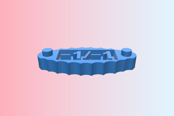 MTG Stackable Wither Counter (-1_-1) | 3d print model