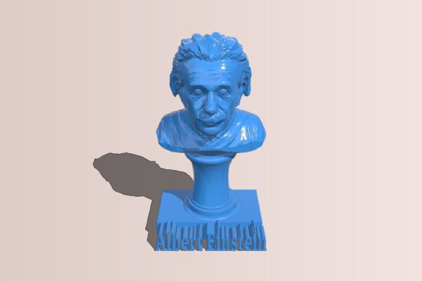 All in one Albert Einstein bust with secret switch | 3d print model