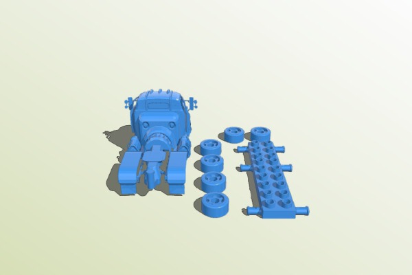 Fallout 4 Semi Truck Duplo with couplers for trailers | 3d print model