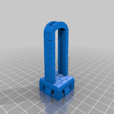 Dungeon_structure_entrance_door_openlock_1x1 | 3d print model