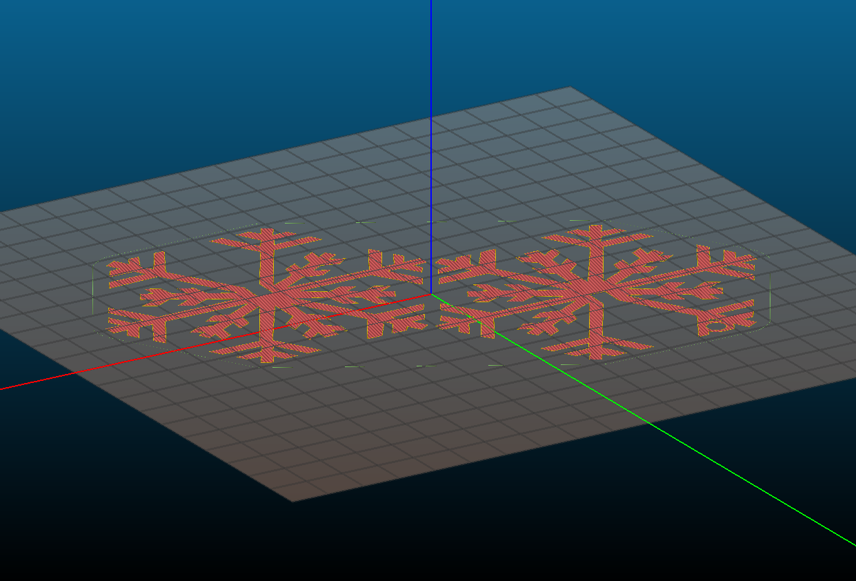 Nice 3D Snowflake. Easy to print.