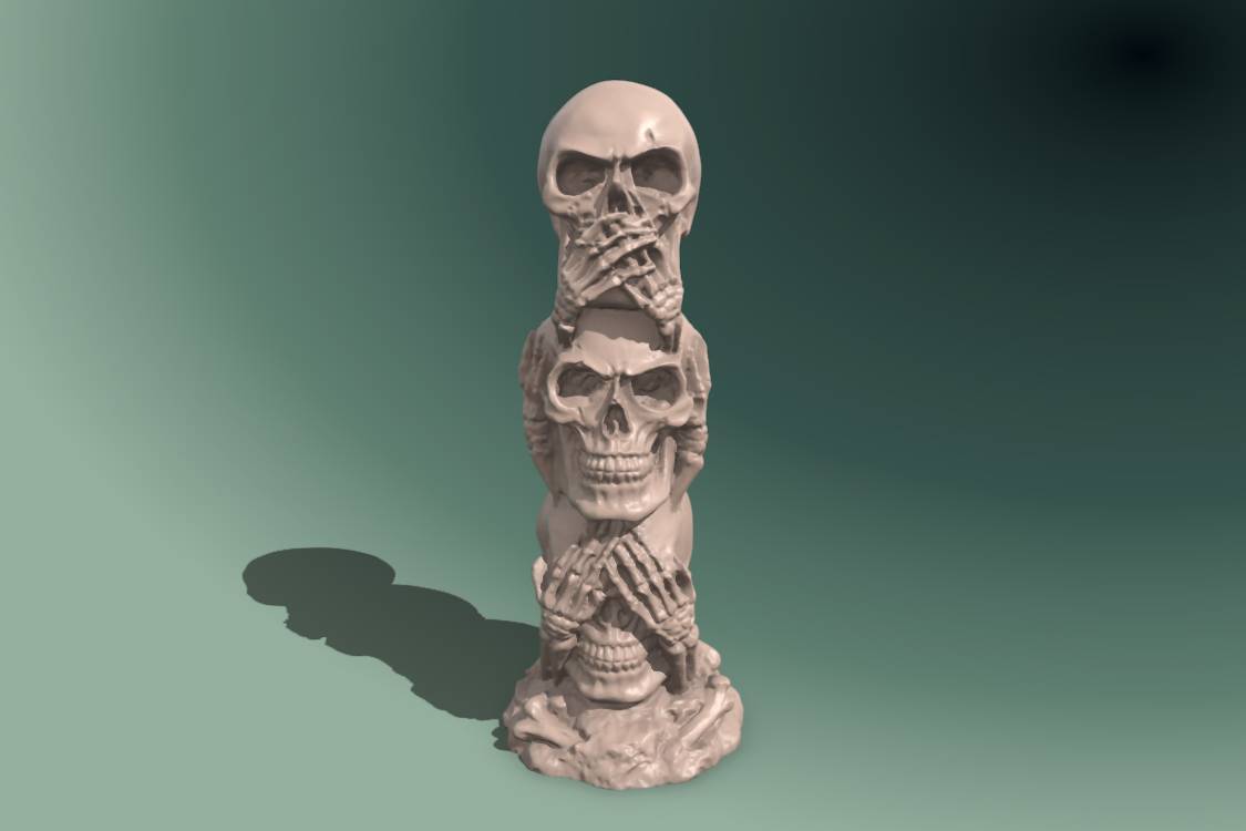 The Three Wise Skulls | 3d print model