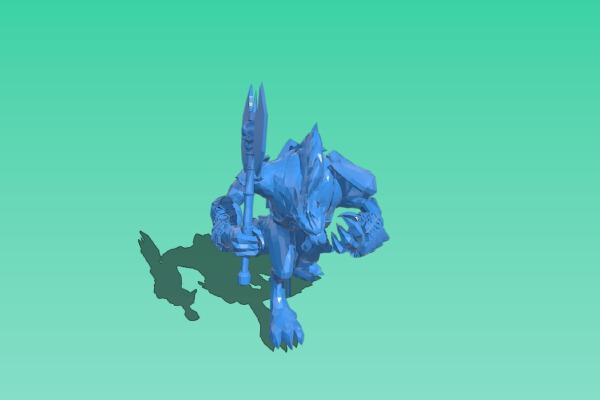 Gnoll king HD dnd | 3d print model