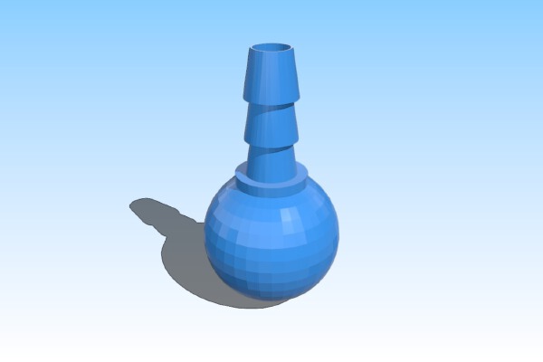 Garden hose attachment to clean (drain) pipes from the inside. | 3d print model