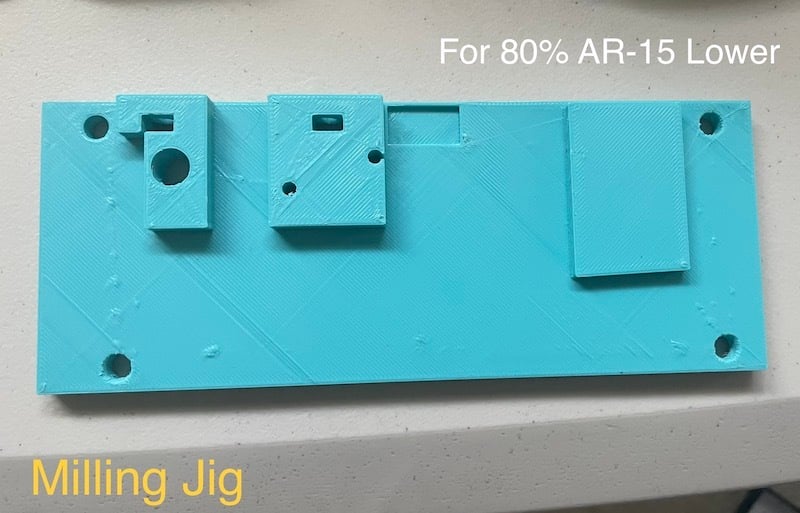 Printable AR-15 80 Lower Receiver Milling Jig