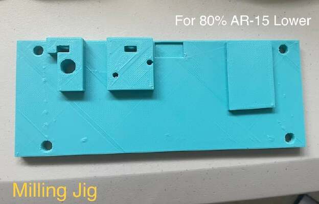 Printable AR-15 80 Lower Receiver Milling Jig | 3d print model
