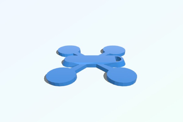 Quadcopter_Multirotor Keyring | 3d print model
