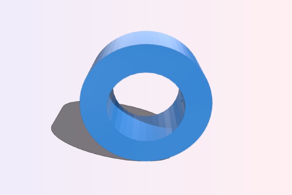 Parametric collar with set-screw | 3d print model