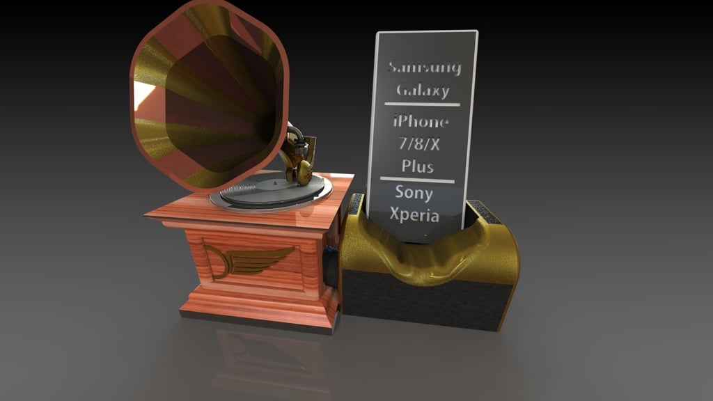 iPhonograph Samsung Galaxy Sony Xperia Apple iPhone Charging Dock Holder (Any Speaker on Bottom Phones)