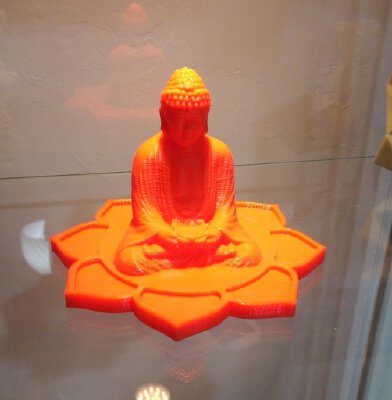 Sitting Budda On Lotus Blossom | 3d print model