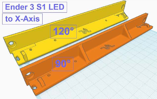 Ender 3 S1 LED light bar remix | 3d print model