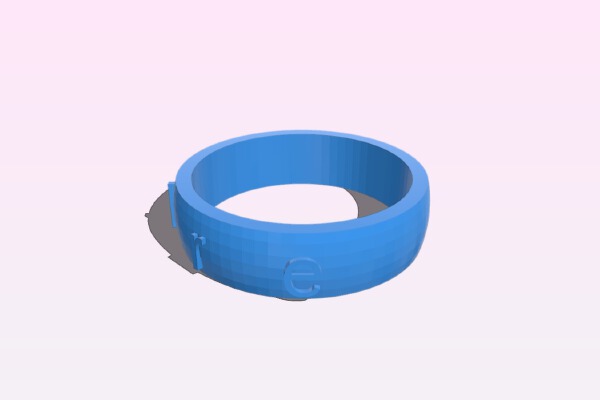 My Customized Ring (with optional text) creator and customiser | 3d print model