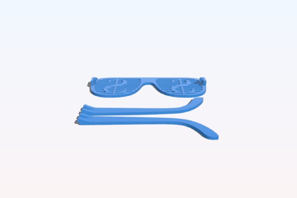 Dollar Sign Shutter Shades | 3d print model