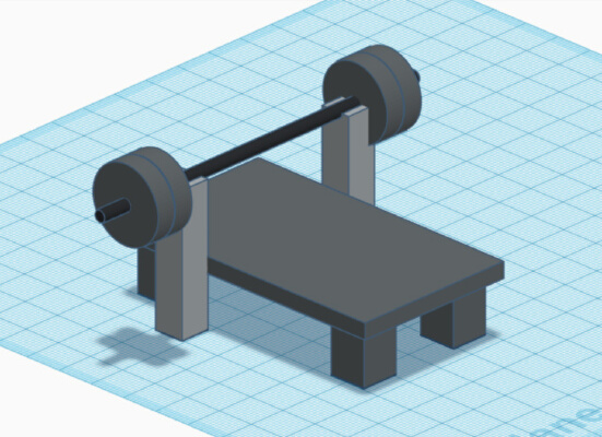 Roblox Prison Life Playset - Weight Bench | 3d print model