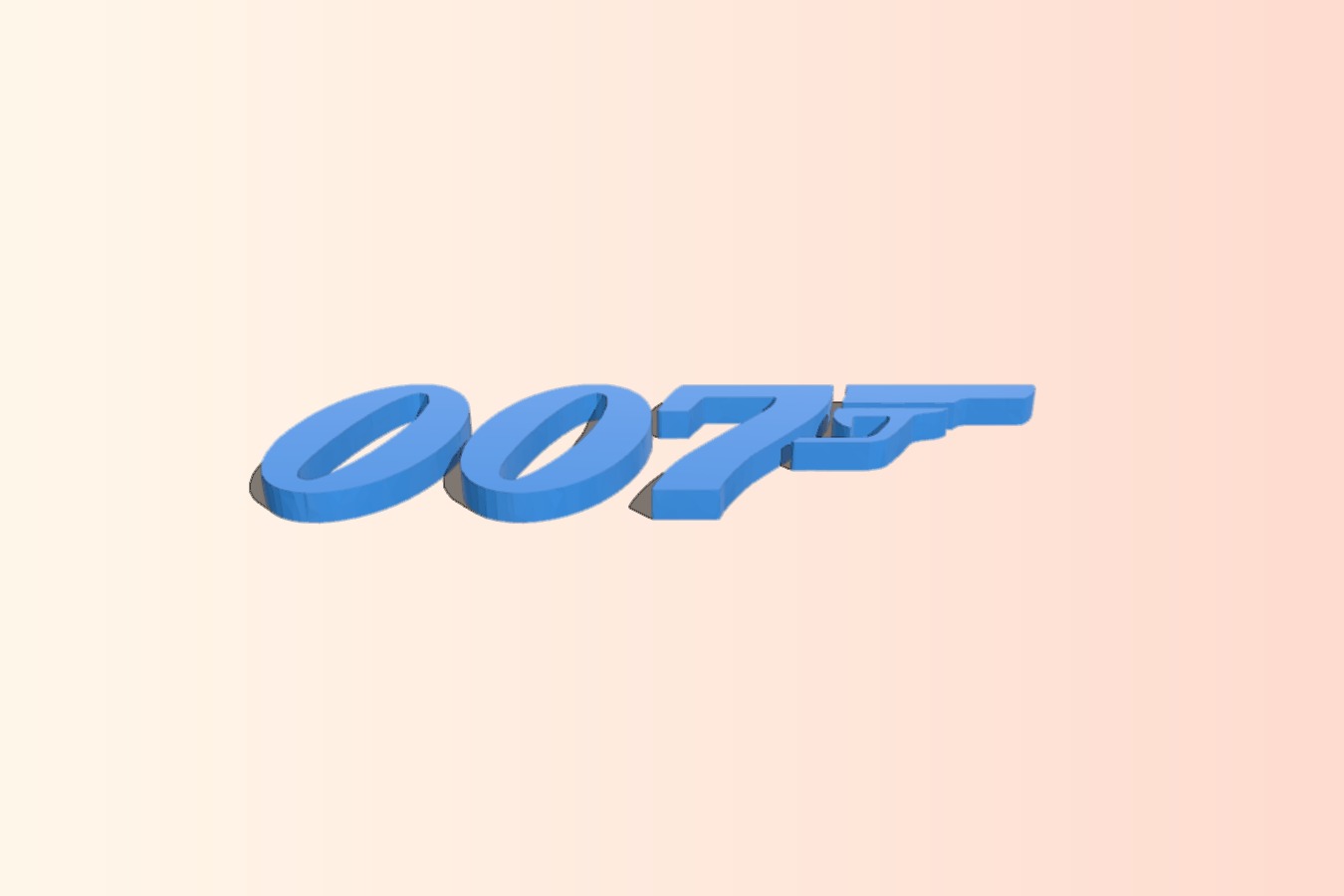 007 logo for 3d modeling